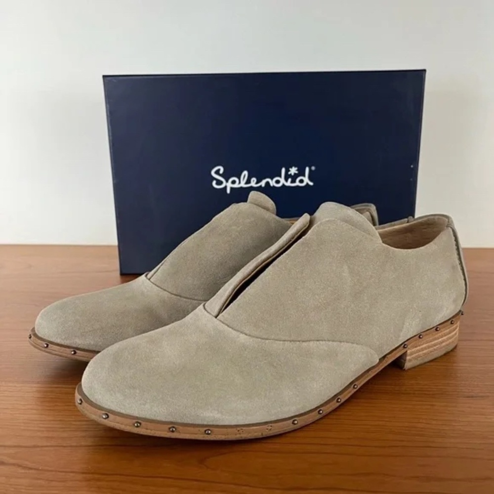 Splendid slip on Oxford and tan suede